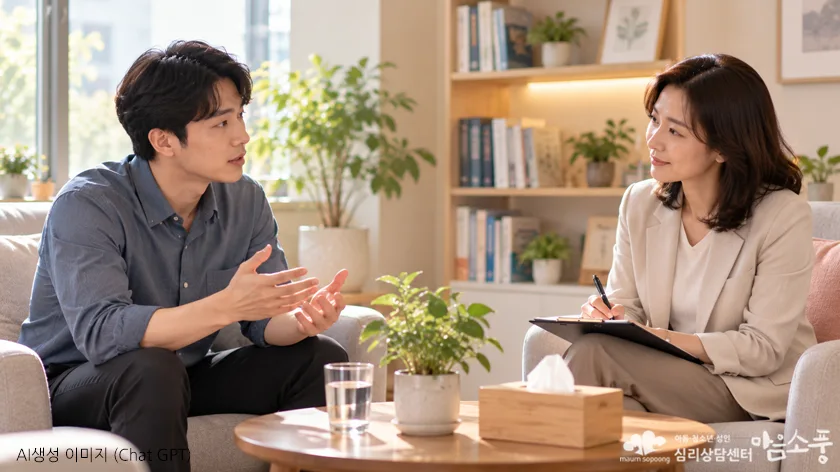 심리상담을 통해 대인관계 불안을 이해하고 새로운 대처 방법을 찾는 과정
